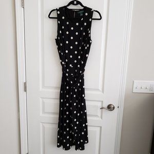 Black and off White Polka-dot dress